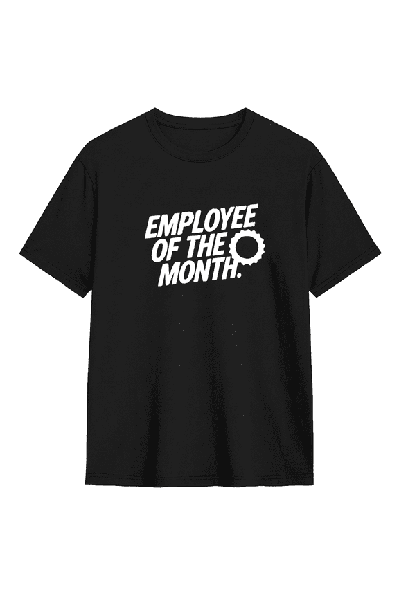 Employee Of The Month Cool Graphic Tee For Men, Funny Work Cotton Short Sleeves T-Shirt