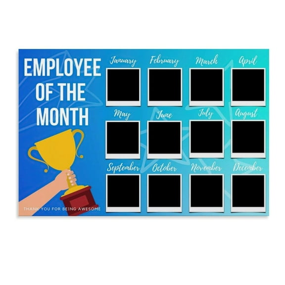 Employee Of The Month Display Photos Office Wall Decor Poster Printing Home Wall Art Decor Print Canvas for Living Room Bedroom Office Gift