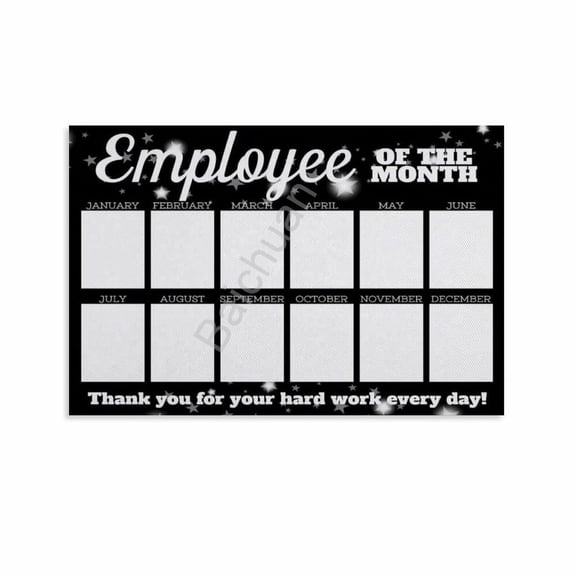 Employee Of The Month Photo Display Poster 3 Canvas for Living Room Bedroom Decor