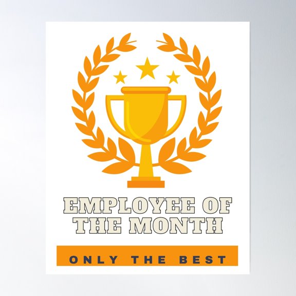 Employee Of The Month Poster Wall Art Modern Wall Decor Art Home Decor Vintage Gift Living Room Dercor Wall Art Birthday Gift