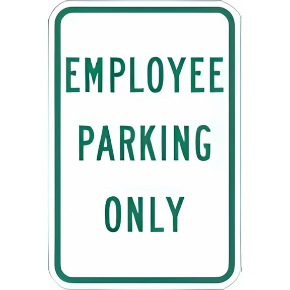Employee Parking Only Sign - 8"x12" Metal Aluminum Sign, Staff Parking Decor for Home Business Outdoor Indoor Office Workplace