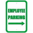 thumbnail image 1 of Employee Parking Right Arrow Green Sign, 1 of 1