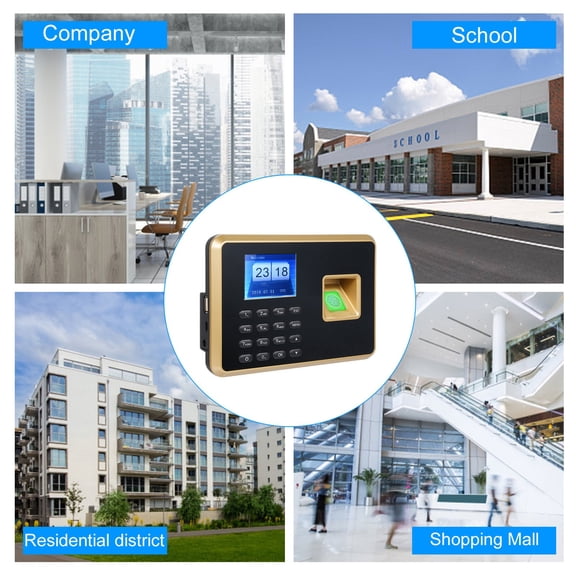 Employee attendance Attendance Bisofice Biometric Time Clock Attendance Machine for Employees Support 1000pcs Fingerprint/1000pcs Password Recognition 5 Languages System USB Port Data Management