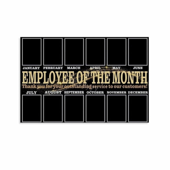 Employee of The Month Display Photos Poster (12) Canvas for Living Room Bedroom Decor poster