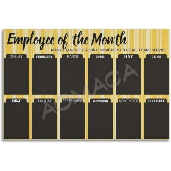 Employee of The Month Display Photos Poster Print Wall Art Paintings Canvas Wall Decor Home Decor Living Room Aesthetic Elegant Decor