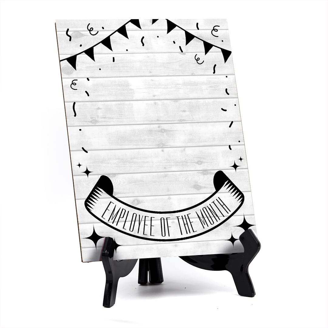 Employee of the month Wipe Dry Table Sign (6x8") Office And Home