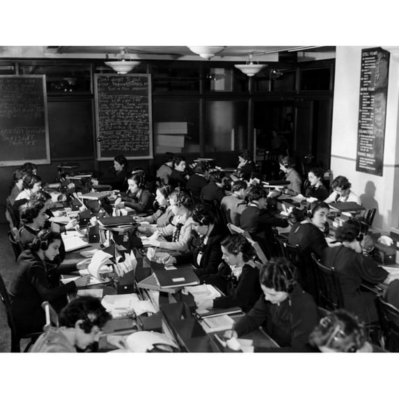 Employees At Macy'S Department Store Prepare For Christmas Shoppers History (24 x 18)