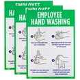 thumbnail image 1 of Employees Must Wash Hands Sign, Hand Washing Decal for Commercial Use, 3pk, 1 of 6