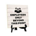 thumbnail image 1 of Employees Only Beyond This Point 5"x 5" Square Table Sign With Acrylic Easel | Customer Service Reminders Table Signs, 1 of 7