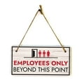 thumbnail image 1 of Employees Only Beyond This Point 5x10 Hanging Wall or Door Sign, 1 of 5