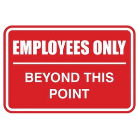 Employees-Only Signs for Workplace Identification and Safety