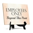 thumbnail image 1 of Employees Only Beyond This Point Table or Counter Sign with Easel Stand, 6" x 8", 1 of 4