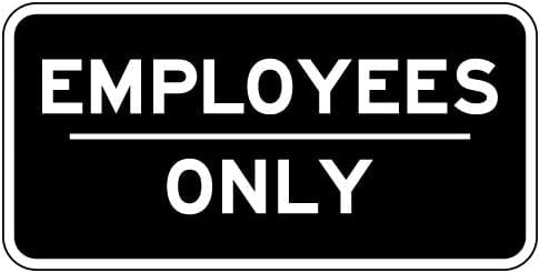 Employees Only Sign 12"x 8" Metal Signs For Outdoor & Indoor - Walmart.com