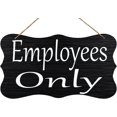 Employees Only Wooden Office Sign, Rustic Home Decor Plaque for ...