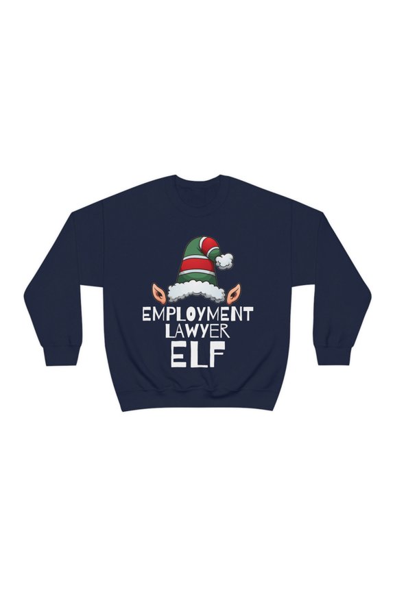 Employment Elf Unisex Sweatshirt, S-2XL Christmas Law School Elves