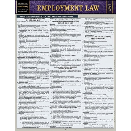 Employment Law: A Quickstudy Laminated Law Reference (Other)