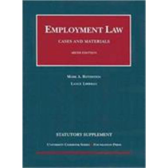 Pre-Owned Employment Law Statutory Supplement to Cases and Materials
