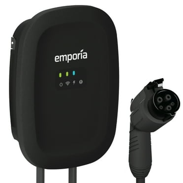Emporia 48 Amp Level 2 Electric Vehicle Charging Station with 24’ Cable and Wi-Fi