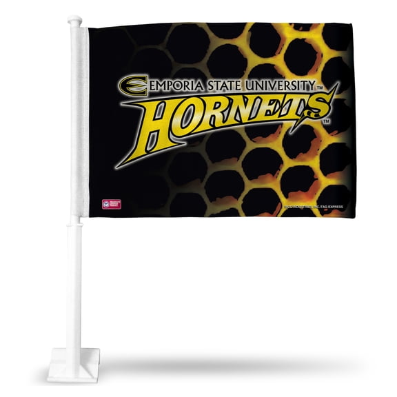 Emporia State NCAA Hornets 14x19 Double Sided Window Mount Car Flag