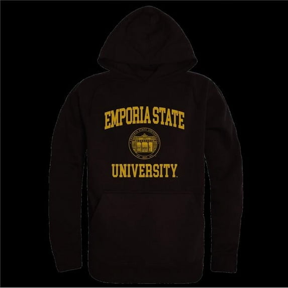 Emporia State University Hornets Seal Hoodie, Black - Medium