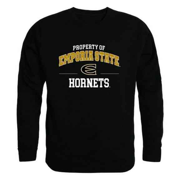 Emporia State University Property of Crewneck T-Shirt, Black - Extra Large