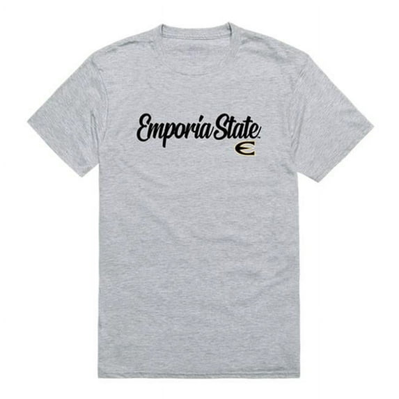 Emporia State University Script T-Shirt, Heather Grey - Extra Large