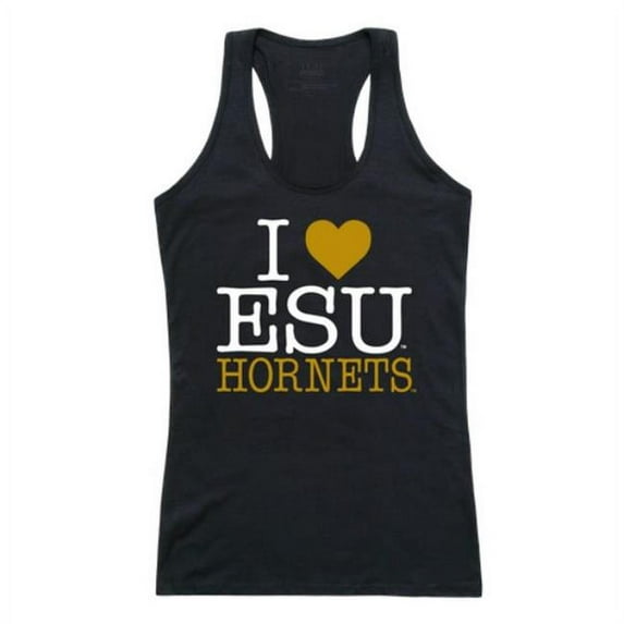 Emporia State University Women Love Tank Top, Black & White - Small