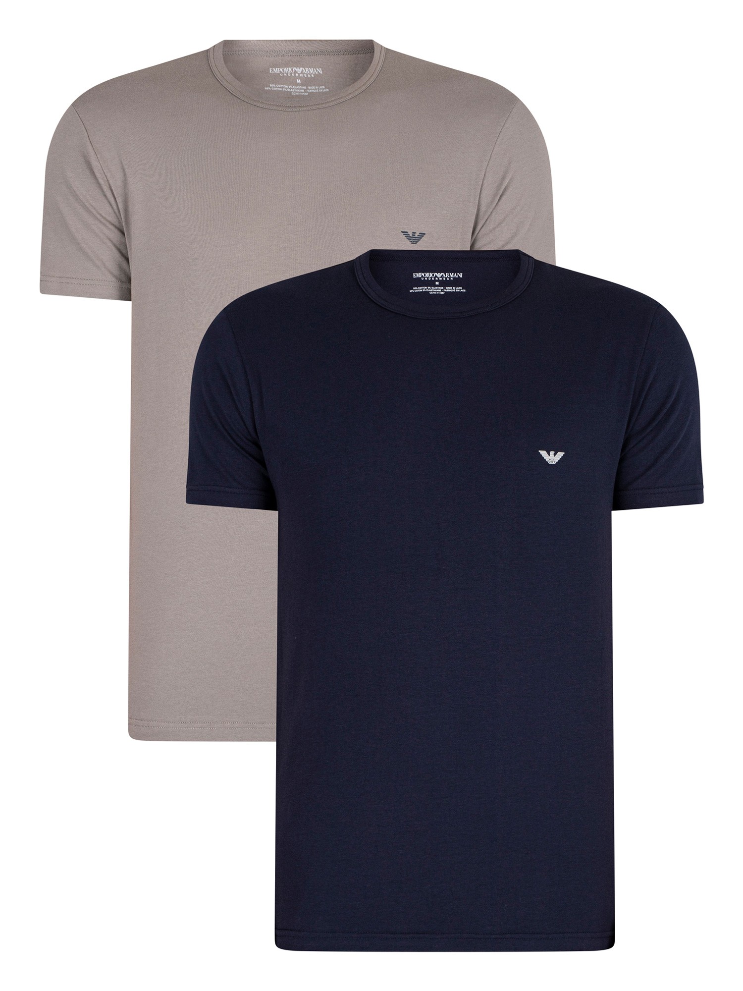 Emporio Armani 2 Pack Lounge T Shirts Multicoloured Walmart