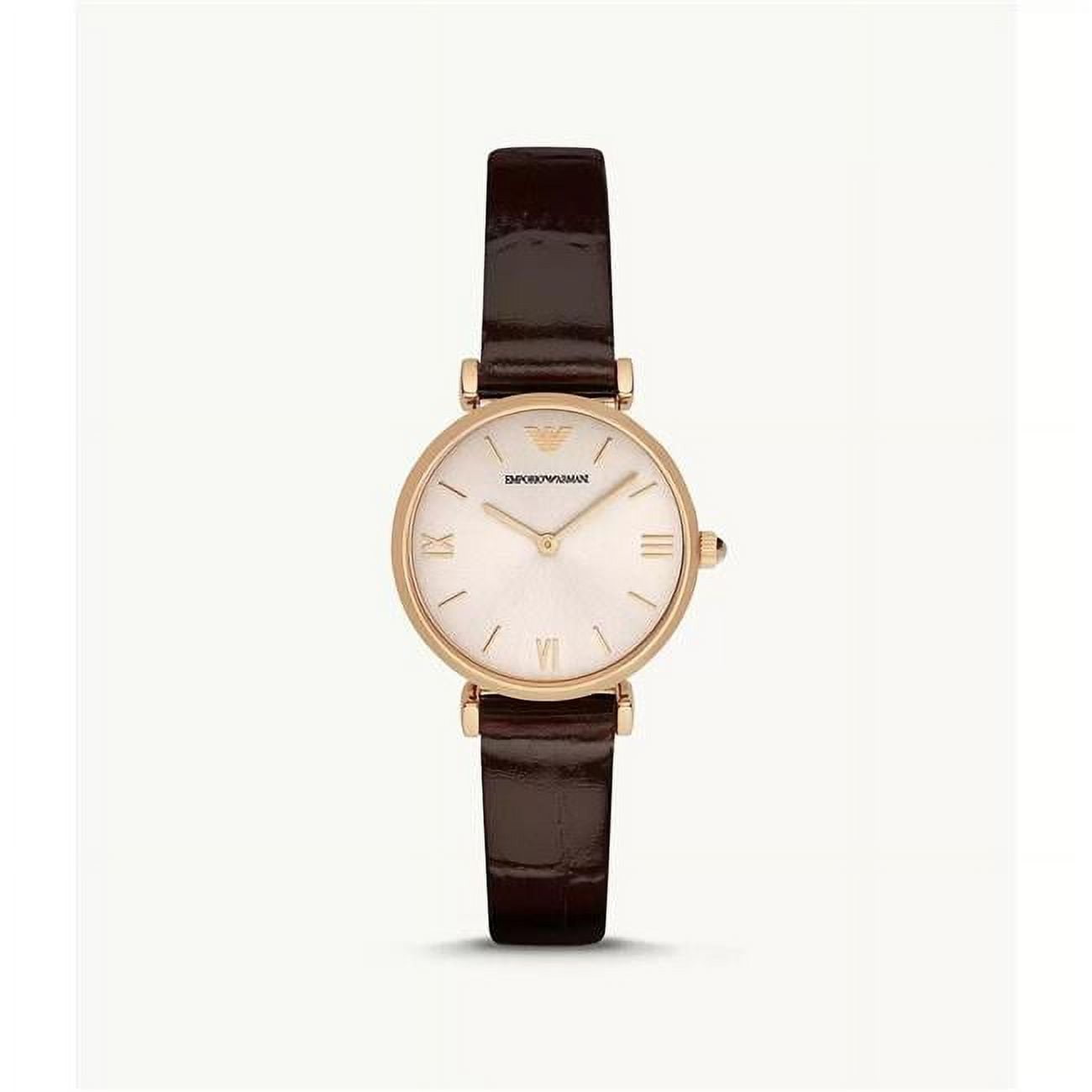 Emporio Armani AR1911 Leather Watch for Ladies Rose Gold