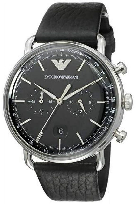 Aviator Chronograph Quartz Black Dial Men's Watch AR11143