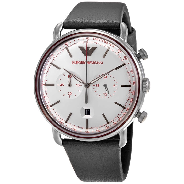 Emporio Armani Men\'s Classic Chronograph Silver Dial Wrist Watch Emporio Armani Classic Chronograph Quartz Silver Dial Silver  main image 2