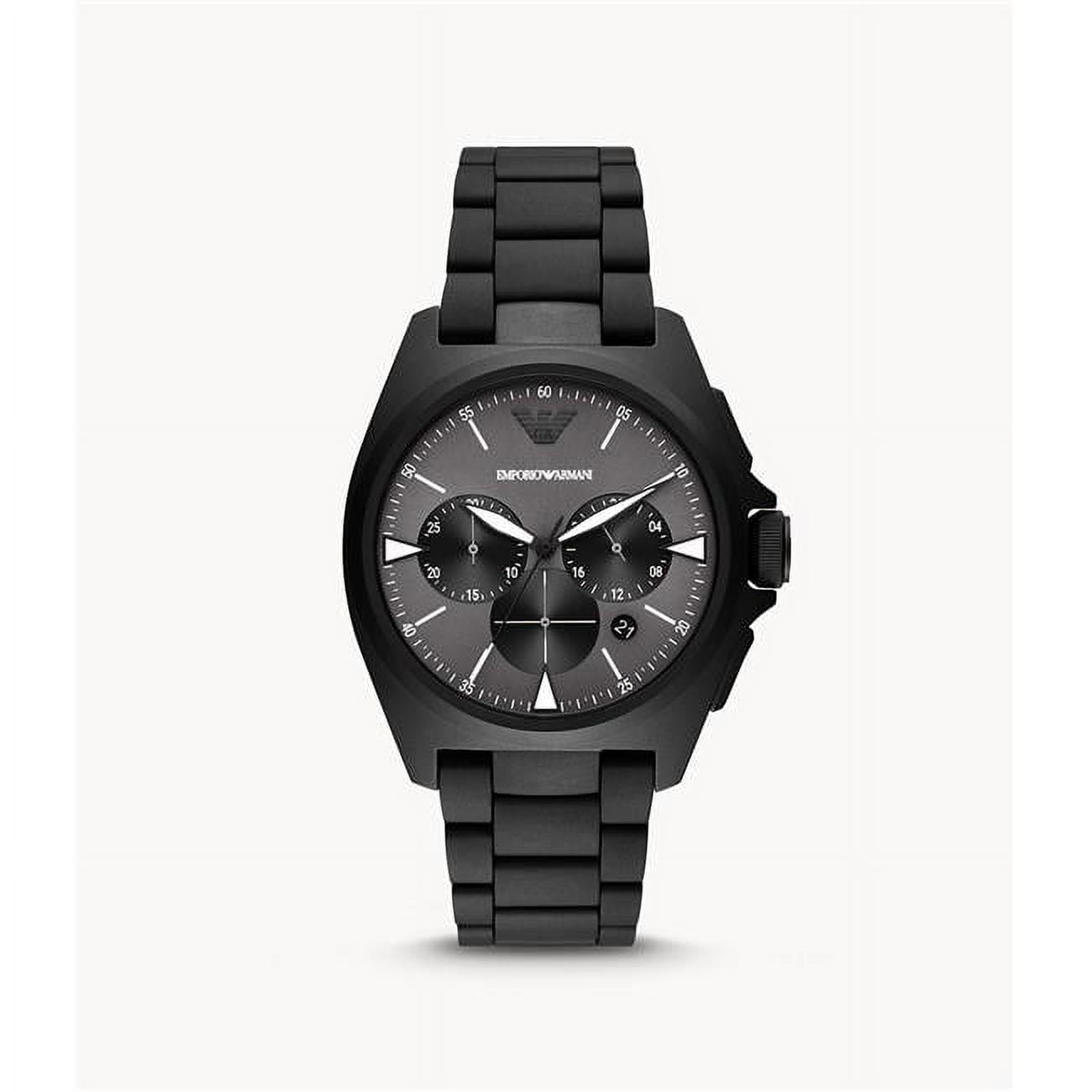 Emporio Armani Black Silver Fabric and Steel Quartz Watch - TINT - Emporio  Armani | Armani black, Armani men, Emporio armani