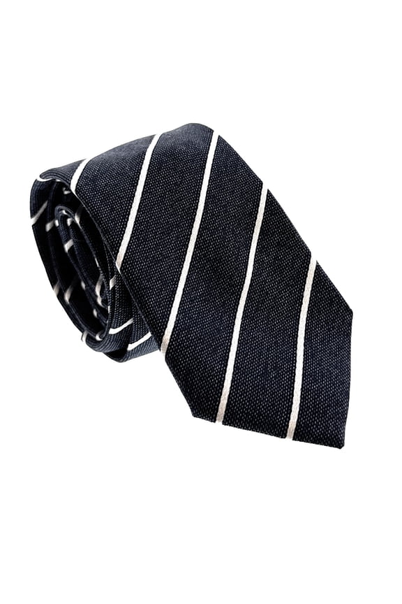 Blue & Silver Regimental Stripe Men's Tie, 2" for Mens