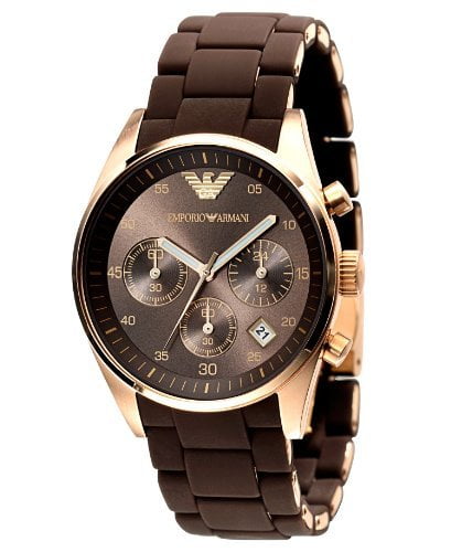 EMPORIO ARMANI Brown Stainless Steel Watch AR5891