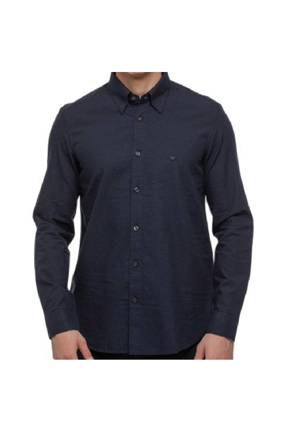 Button Down Woven Shirt, Size Medium