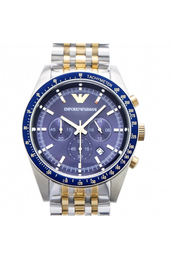 Chronograph Blue Dial Two-Tone Stainless Steel Men's Watch AR6088