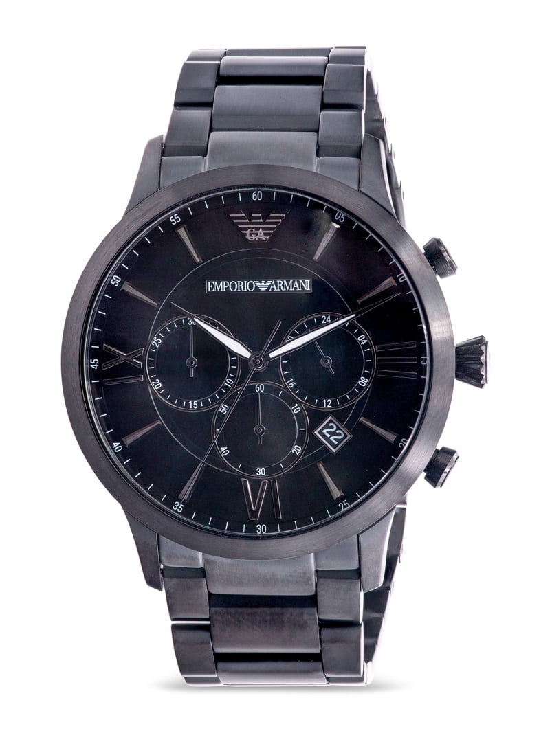Emporio Armani Black Stainless Steel Chronograph Mens Watch  display picture 2