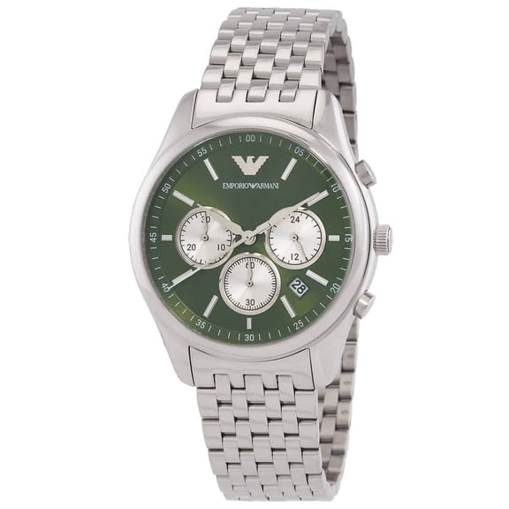 Emporio Armani Chronograph Quartz Diamond Green Dial Men's Watch AR11581