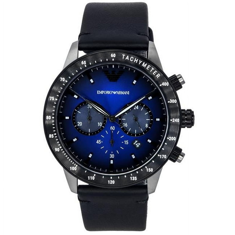 AR11522 Stainless Steel Men\'s Dial Emporio Watch Armani Blue Chronograph Quartz