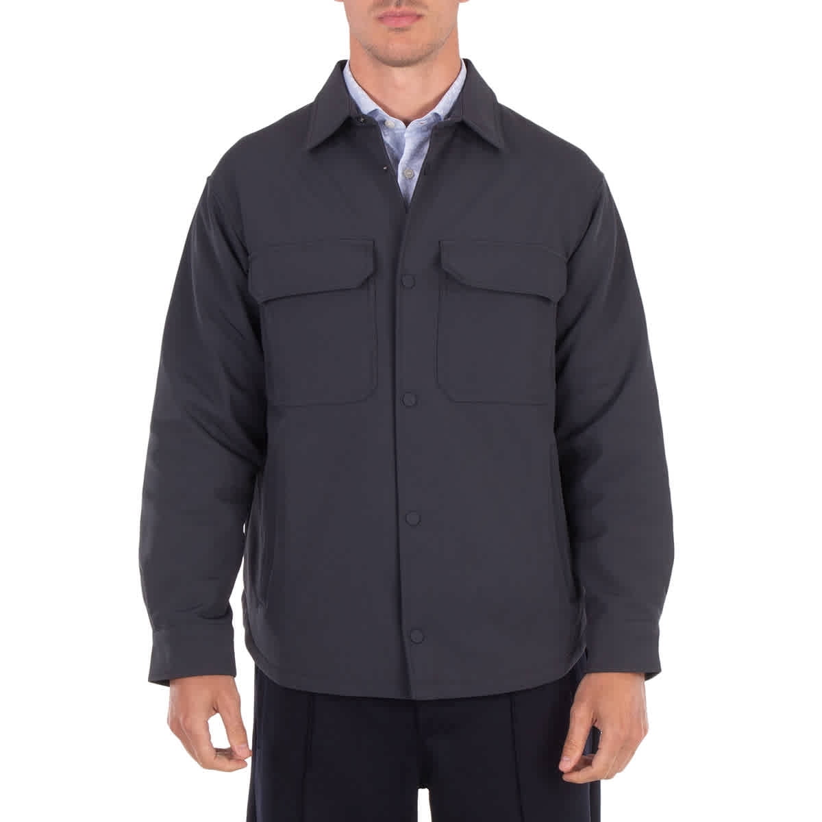 Emporio Armani Comfort-Fit Nylon Shirt Jacket, Brand Size 46 ( US