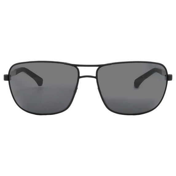 Emporio Armani EA 2033 Metal Unisex Rectangle Sunglasses Rubber Black 64mm Adult