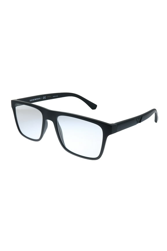 EA 4115 Plastic Unisex Rectangle Sunglasses Black 52mm Adult