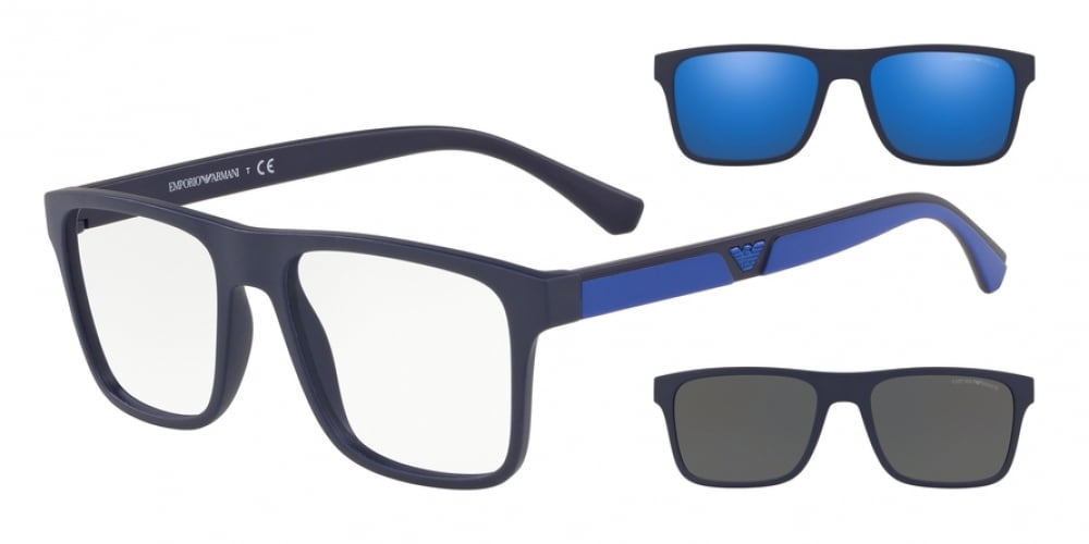Emporio Armani EA 4115 Plastic Unisex Rectangle Sunglasses Matte