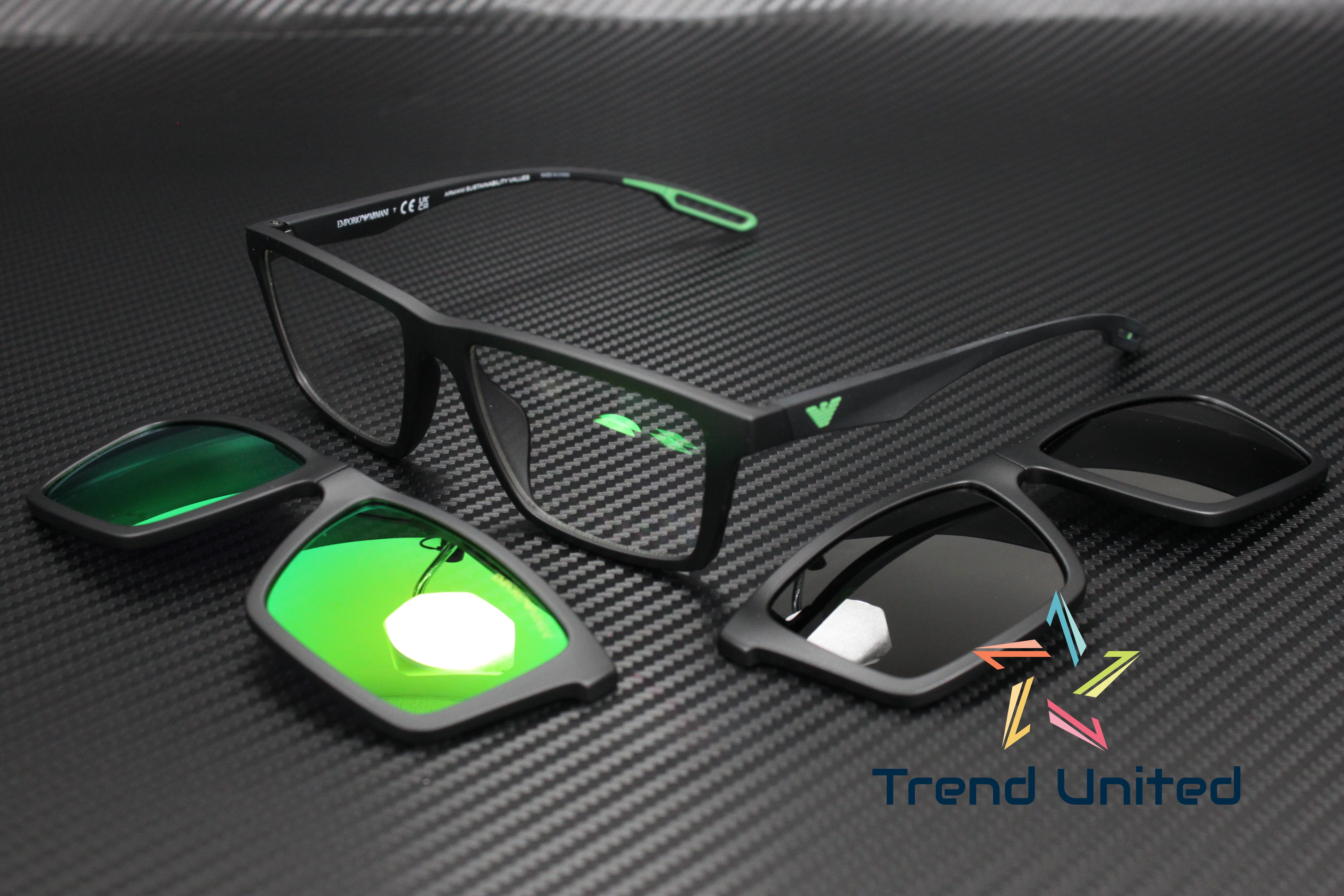 EMPORIO ARMANI EA 4189U Plastic Unisex Rectangle Sunglasses Matte Black 55mm Adult