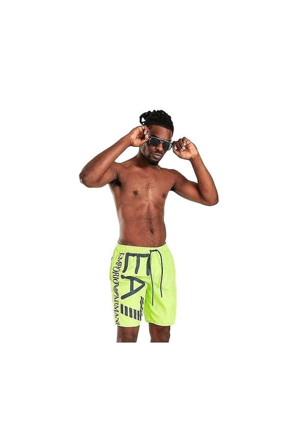 EA7 Bermuda Short Mens Active Shorts Size Xs, Color: Volt/Black