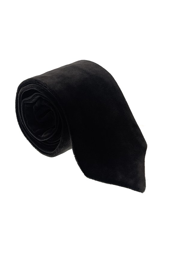 Espresso Solid Rayon-Silk Blend Tie 3in for Mens