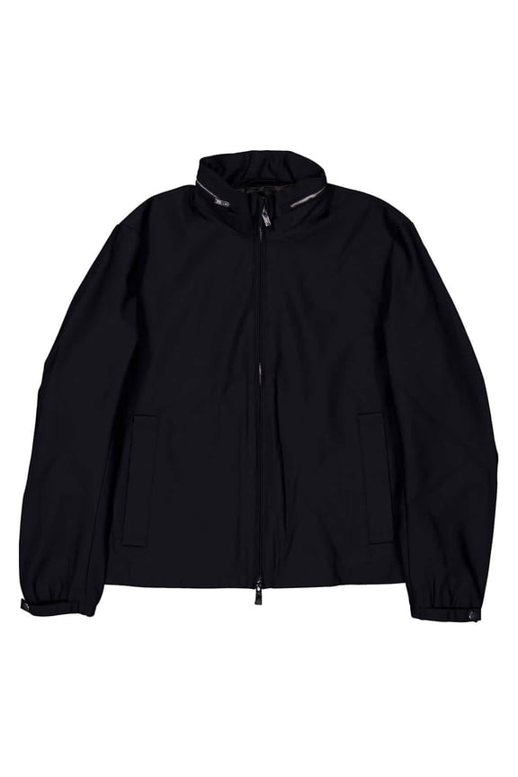 Essentials Full-Zip Nylon Jacket with Stowaway Hood, Brand Size 50 ( US Size 40 )