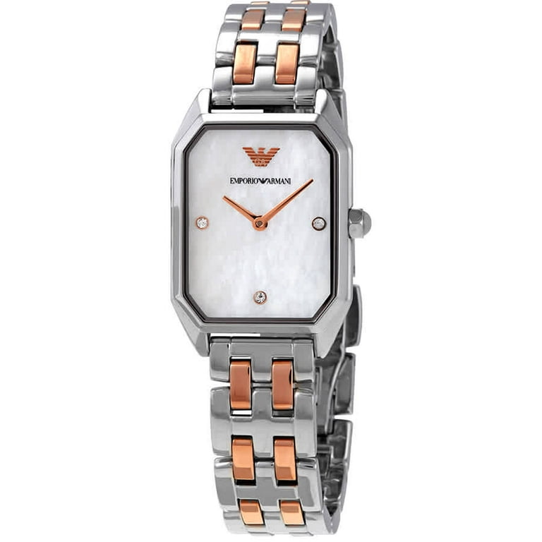 Emporio Armani Giola Quartz Crystal White Mother of Pearl Dial