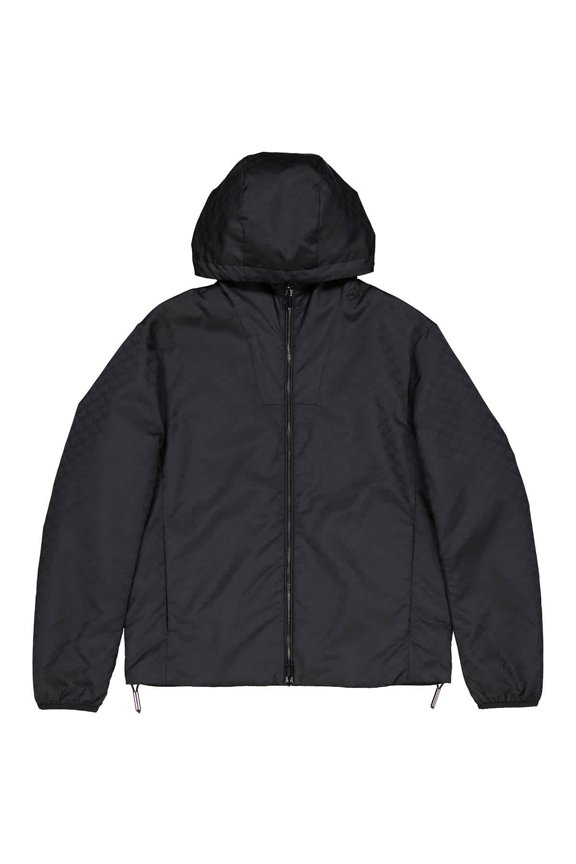 Jacquard Monogram Hooded Nylon Blouson Jacket, Brand Size 50 (US Size 40)