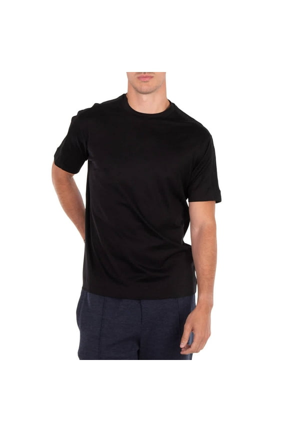 Logo Tape Lyocell-Blend T-Shirt, Size Small